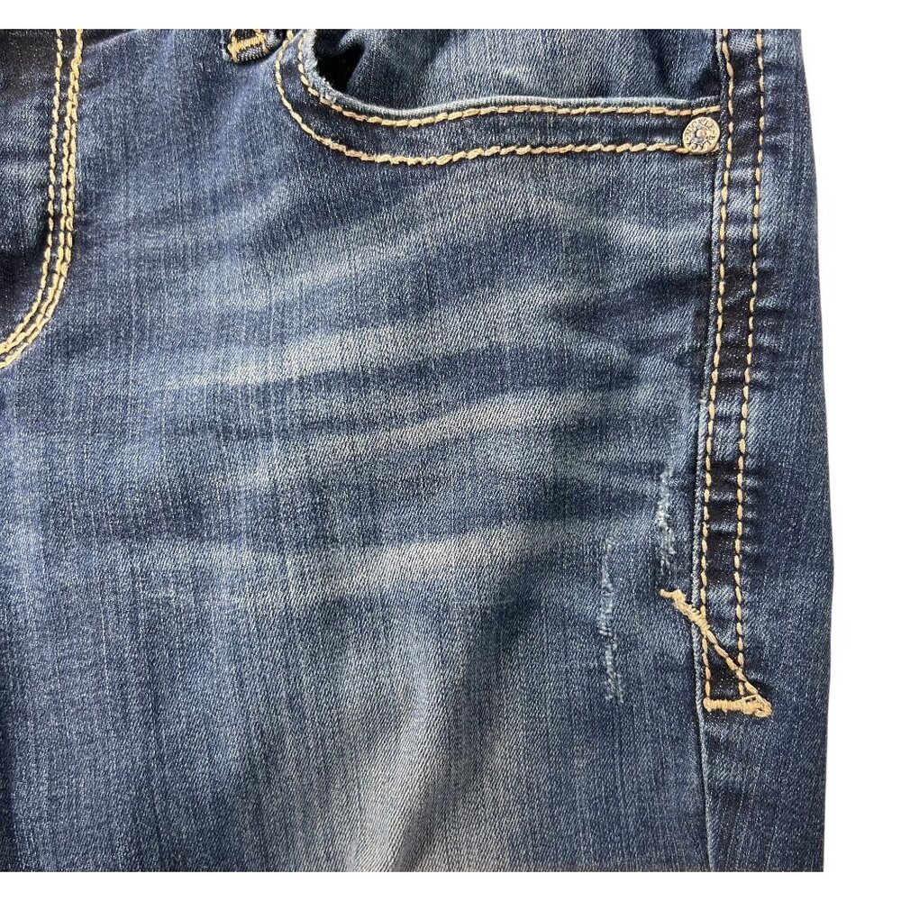 Buckle Black Mid-Rise Skinny Stretch Jeans Blue Fit 53 Distressed 30x32 Womens - Picture 9 of 16